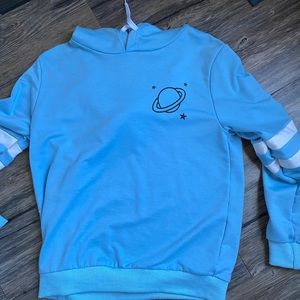 Blue hoodie